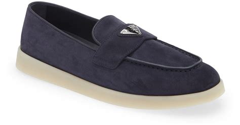 prada slip on loafers|prada saint tropez suede loafers.